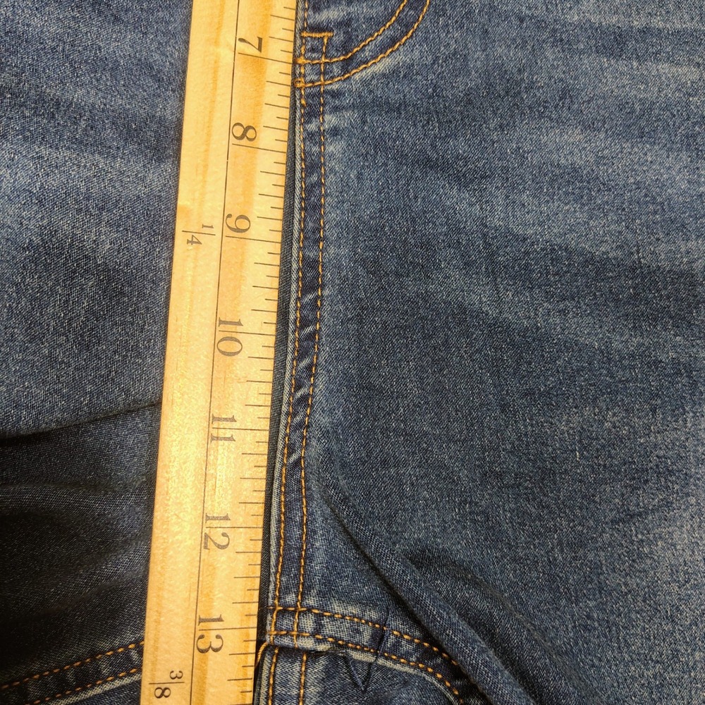 Terra & Sky Jeggings Women 4X Blue Pull-On Stretch Solid Denim Cotton Blend - Picture 6 of 7